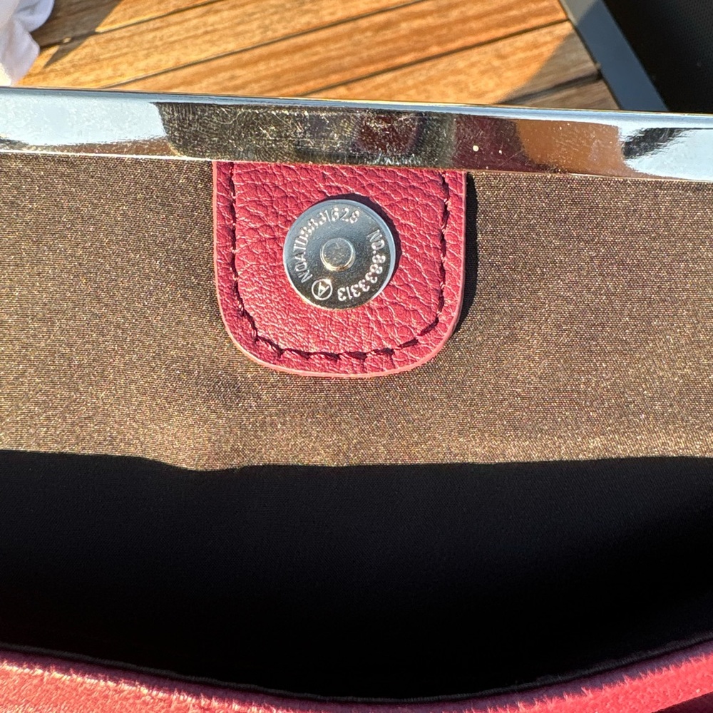 Nine West Crossbody / Clutch Bag | Burgundy | Good Condition | Link Chain - Picture 12 of 15